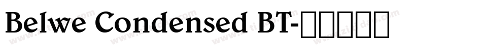 Belwe Condensed BT字体转换